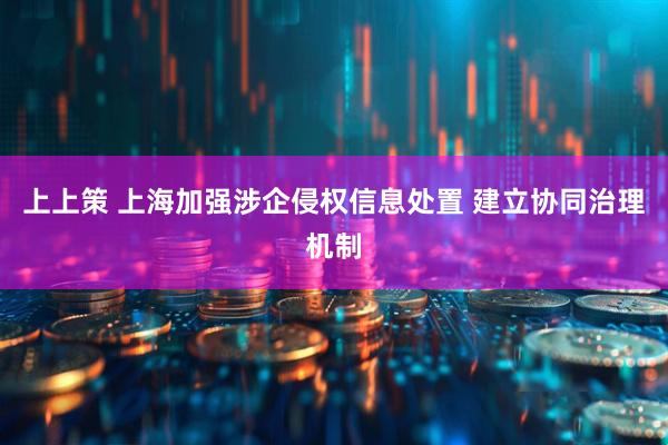 上上策 上海加强涉企侵权信息处置 建立协同治理机制